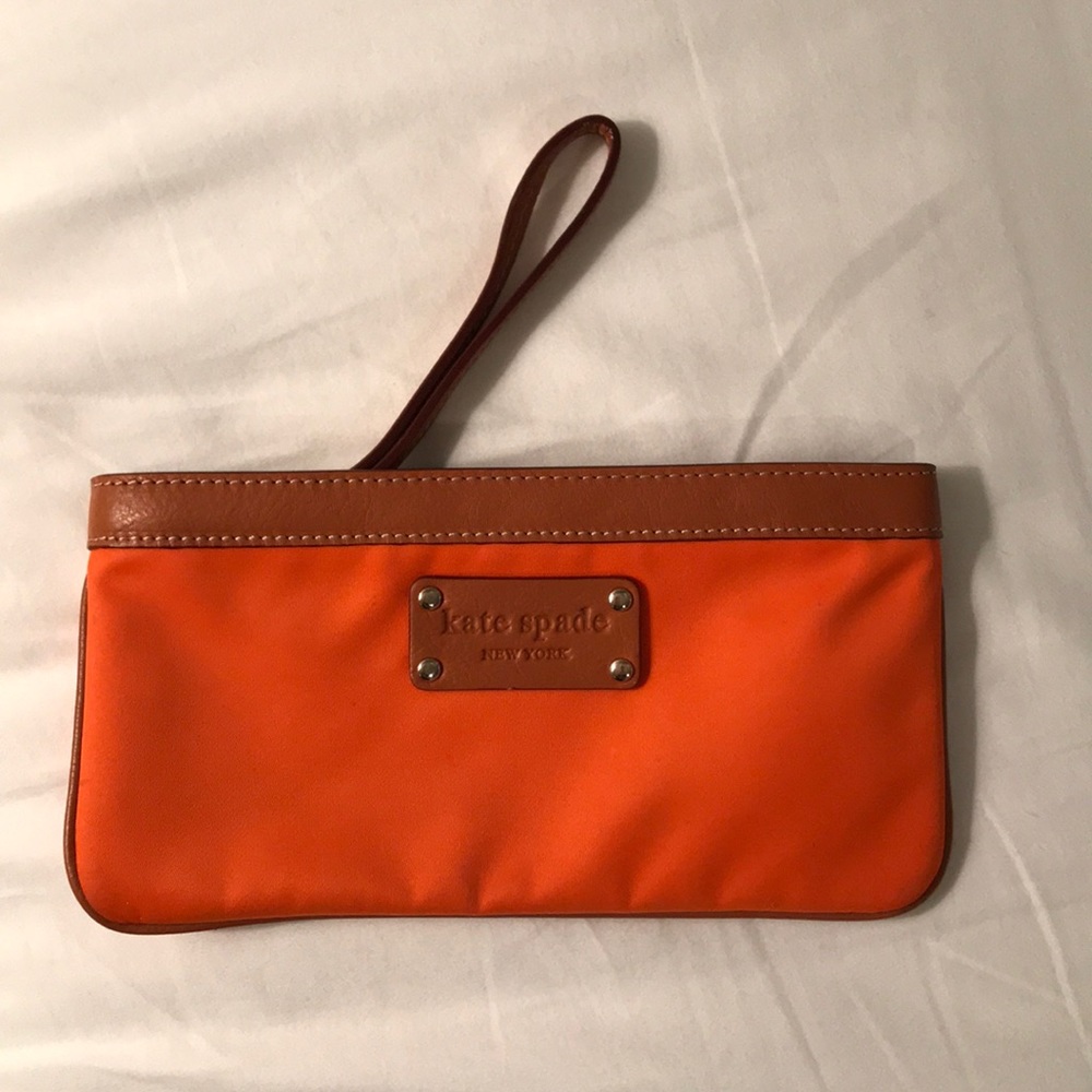 Orange Kate Spade Wristlet
